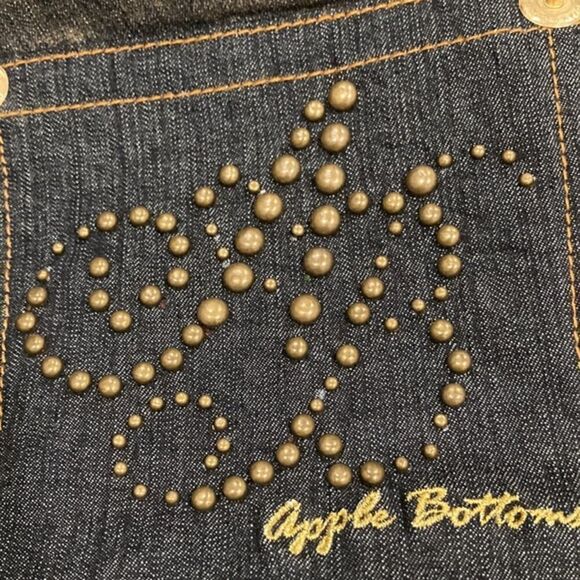 Vintage NWT authentic Apple Bottom jeans w/ gold overlay 98% cotton, 2% spandex - Picture 2 of 8